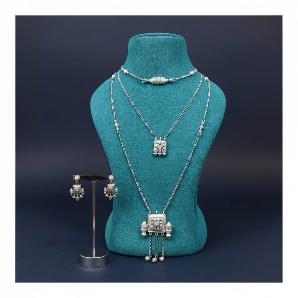 Trisha Silver Layered Set