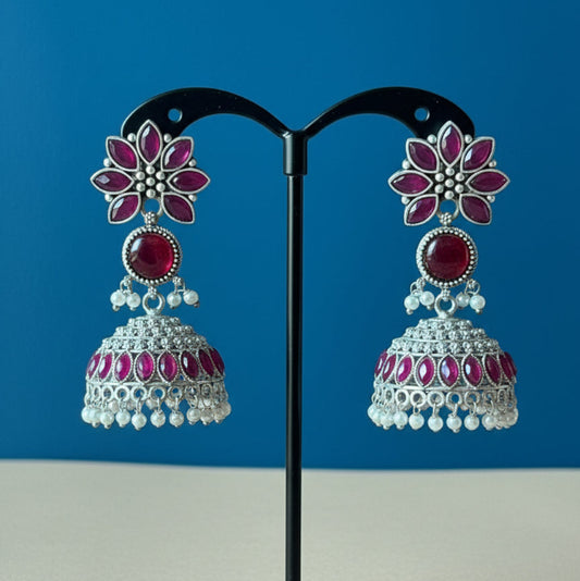 Raktima Bloom Jhumkas