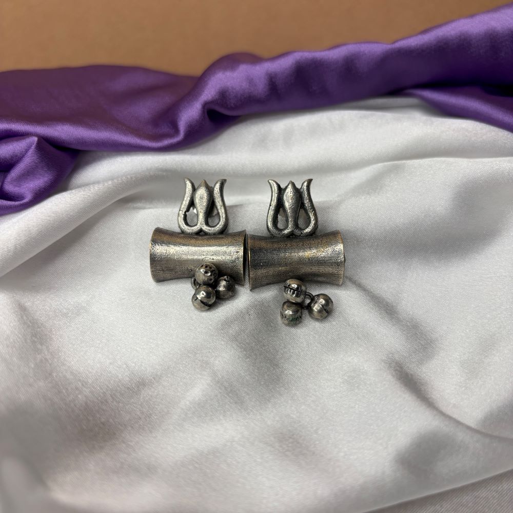Trishul Ghungroo Studs