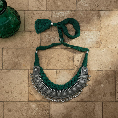 Emerald Braided Statement Choker