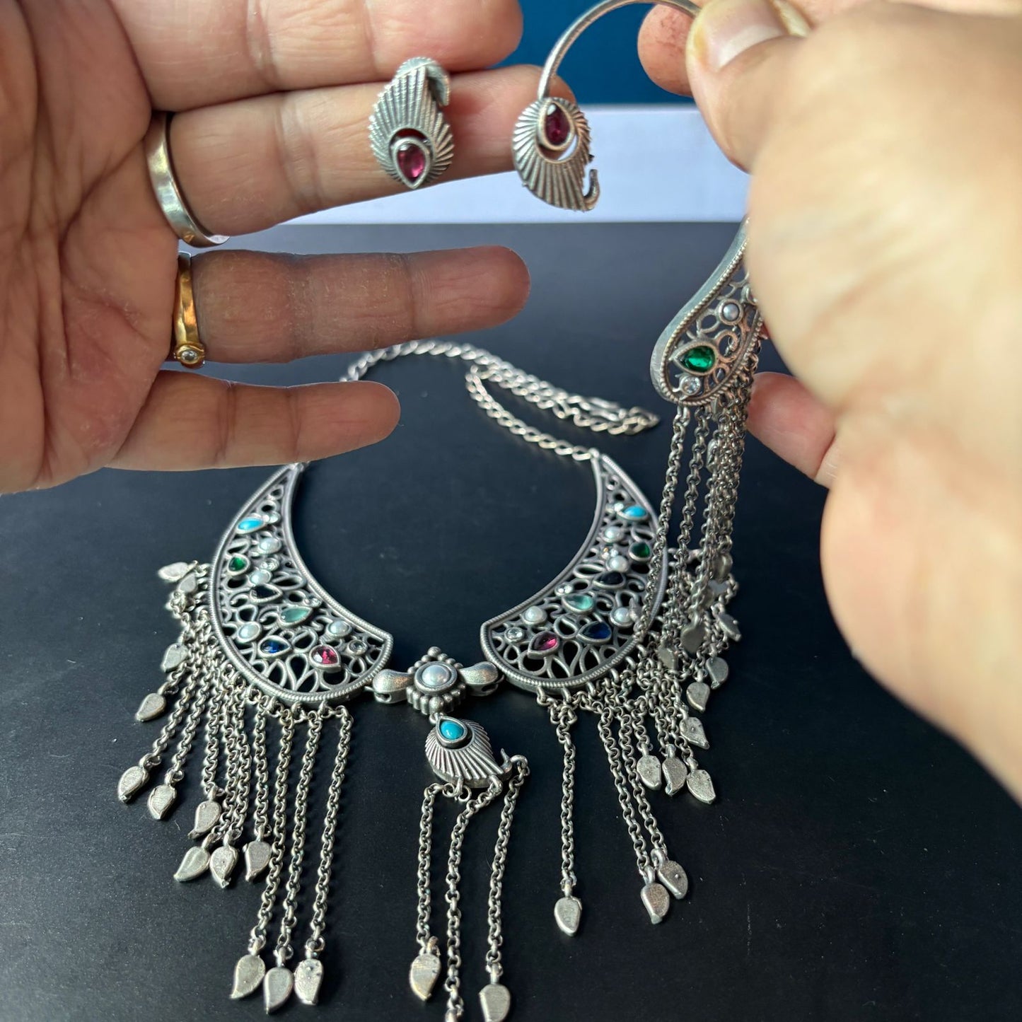 Noor Jharna Statement Necklace Set