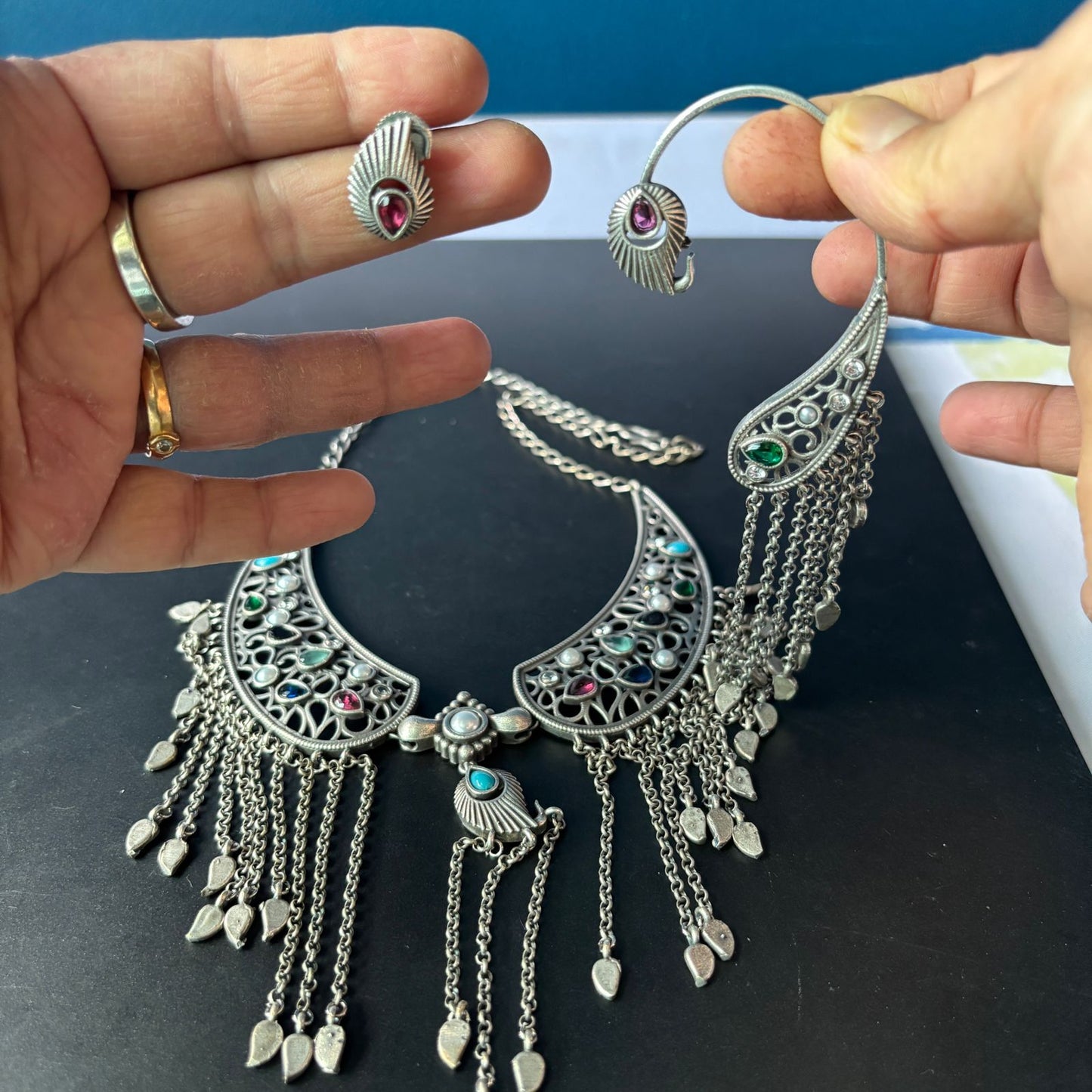 Noor Jharna Statement Necklace Set