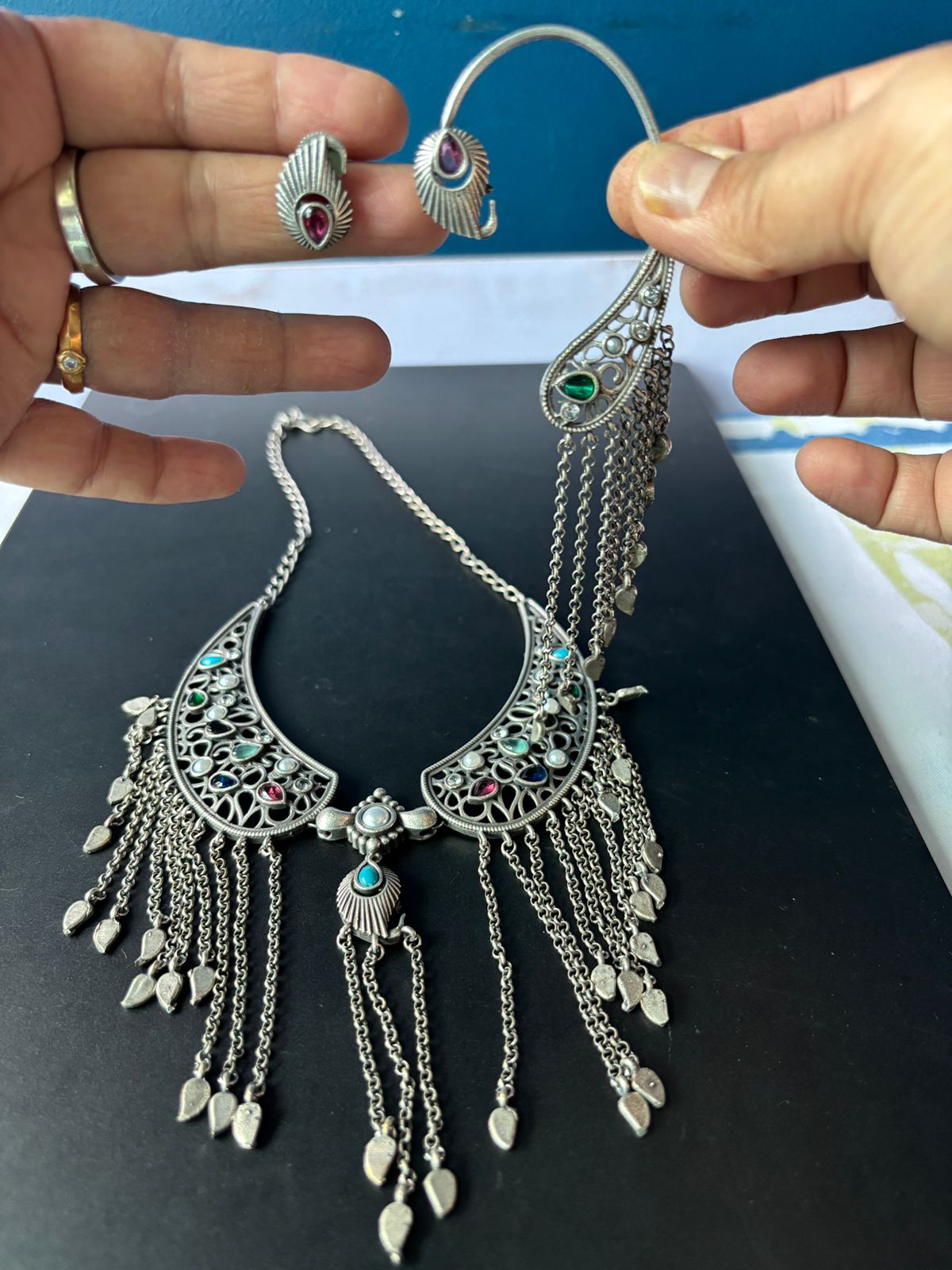 Noor Jharna Statement Necklace Set