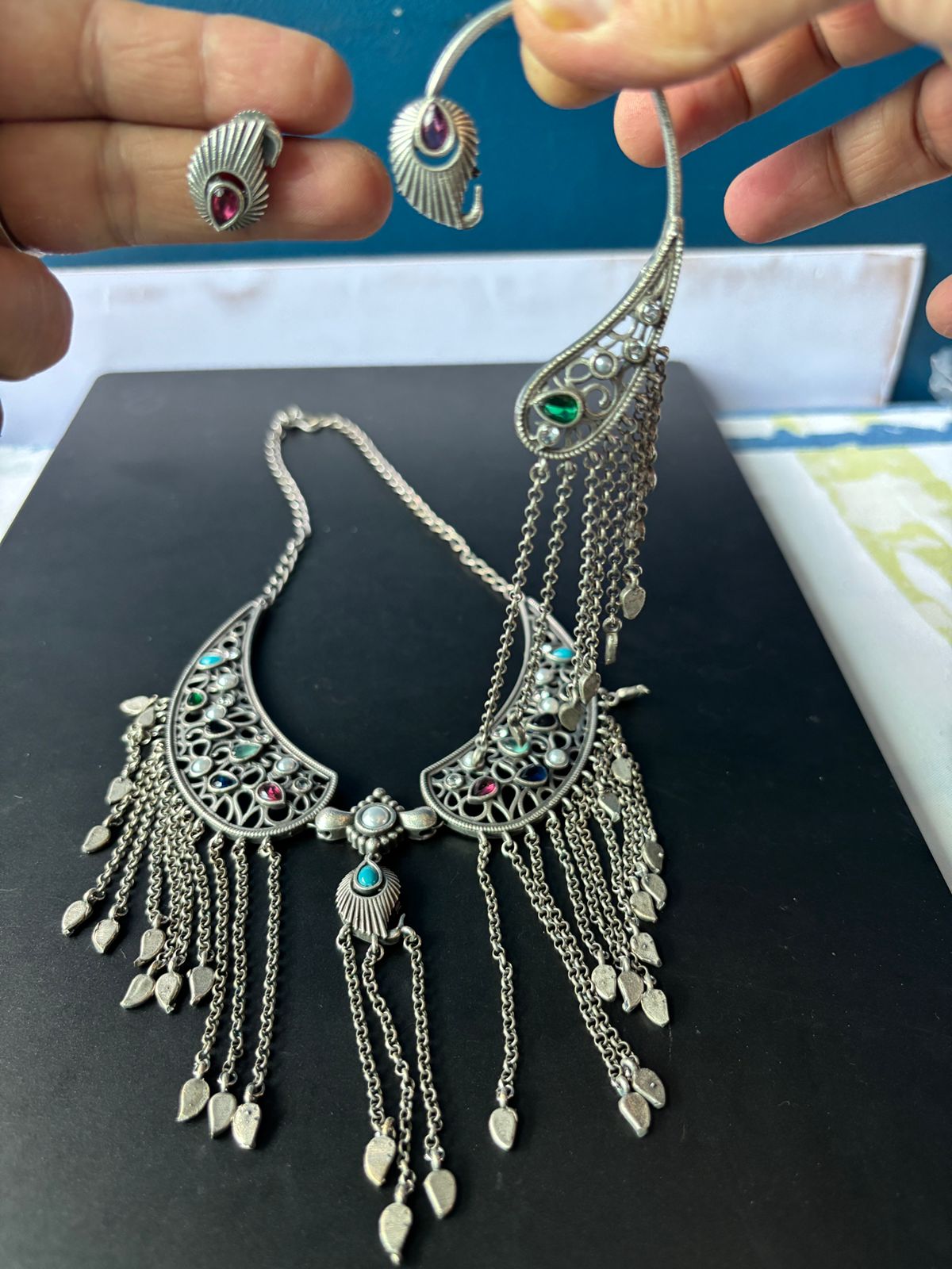 Noor Jharna Statement Necklace Set